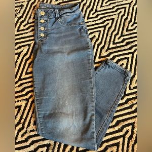 Maurices button fly high rise super stretch jeans